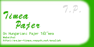 timea pajer business card